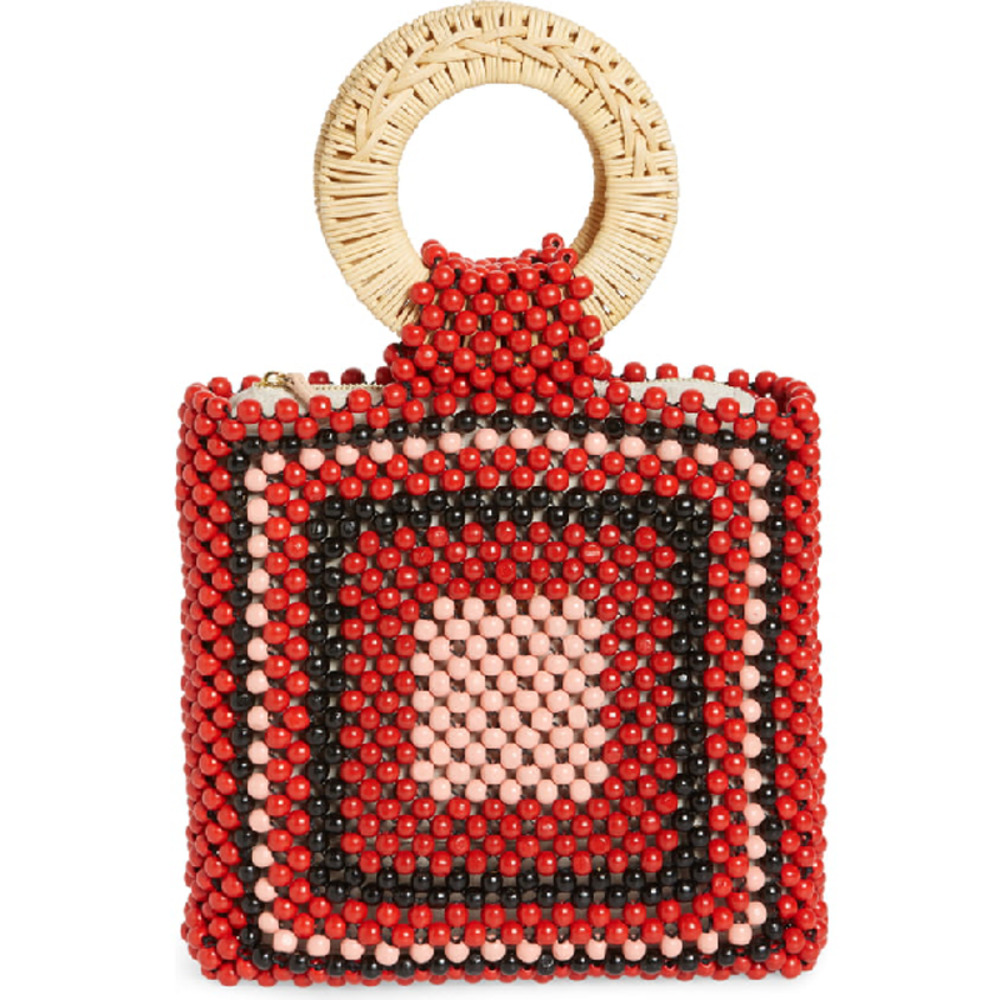 Ulla Johnson Mini Keya beaded top handle bag